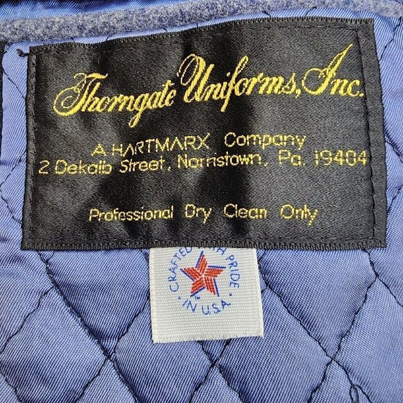 Vintage Hartmarx Blue Wool Band/Cosplay Jacket, Men's Small - Picture 5 of 11